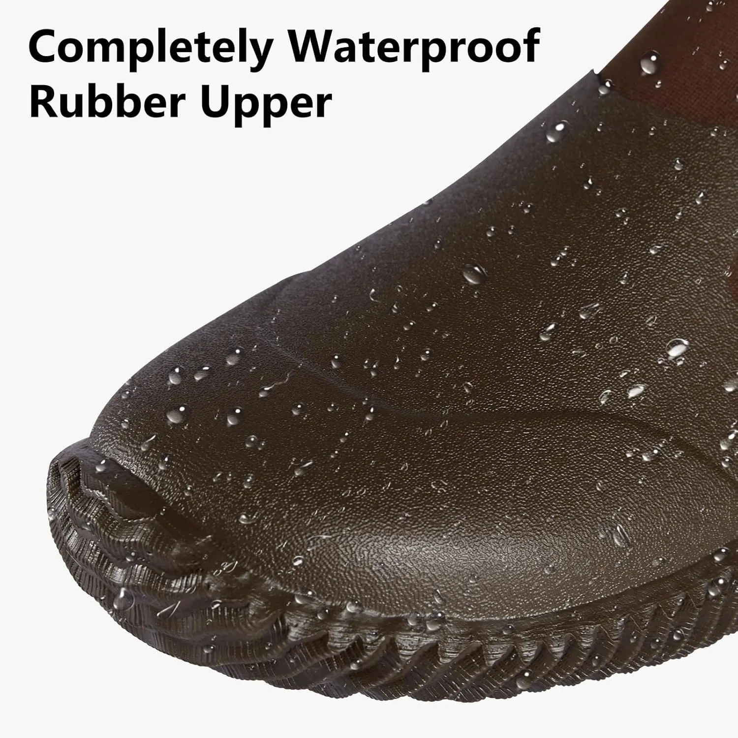 Mens Waterproof Garden Shoes Rain Boots Slip-On Footwear for Gardening Farming Camping Lawn Care Yard Work