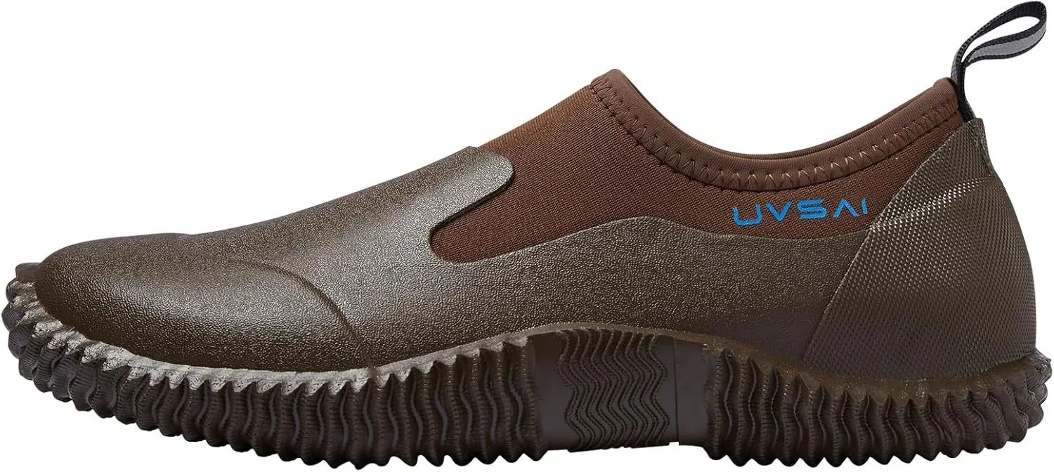 Mens Waterproof Garden Shoes Rain Boots Slip-On Footwear for Gardening Farming Camping Lawn Care Yard Work