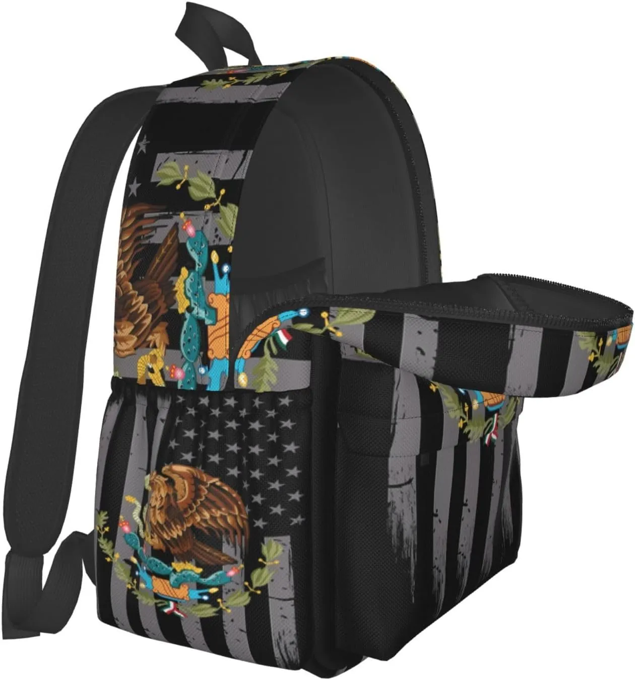 Mexico Mexican Eagle Flag Laptop Backpack Work Travel Backpacks Business Rucksack Casual Outdoor Daypack with Adjustable Strap Bags for Sports Office Gym Hiking