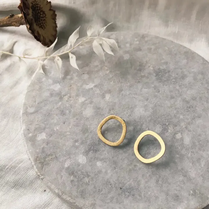 Modern Madini Brass Earrings