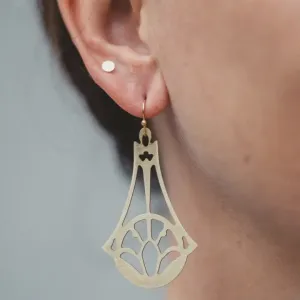 Modern Madini Brass Earrings