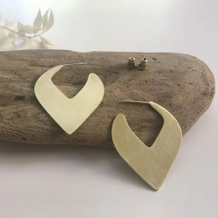Modern Madini Brass Earrings