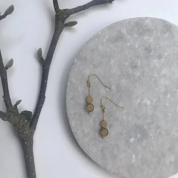 Modern Madini Brass Earrings