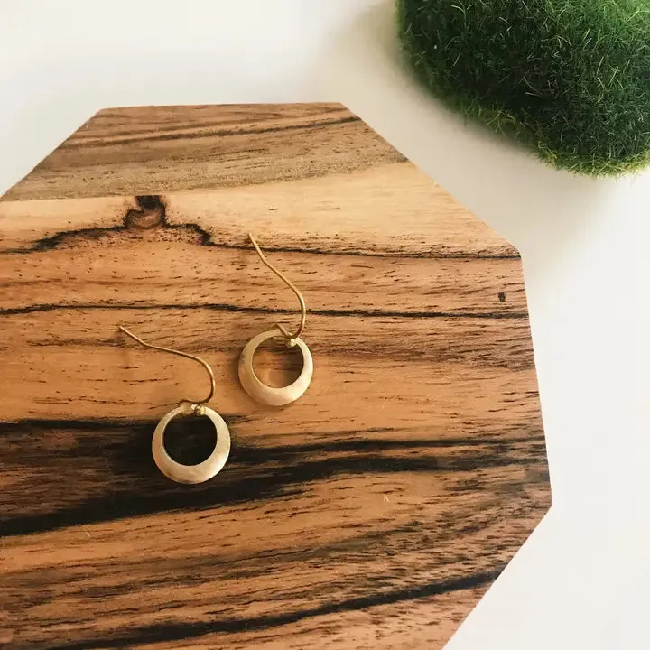 Modern Madini Brass Earrings