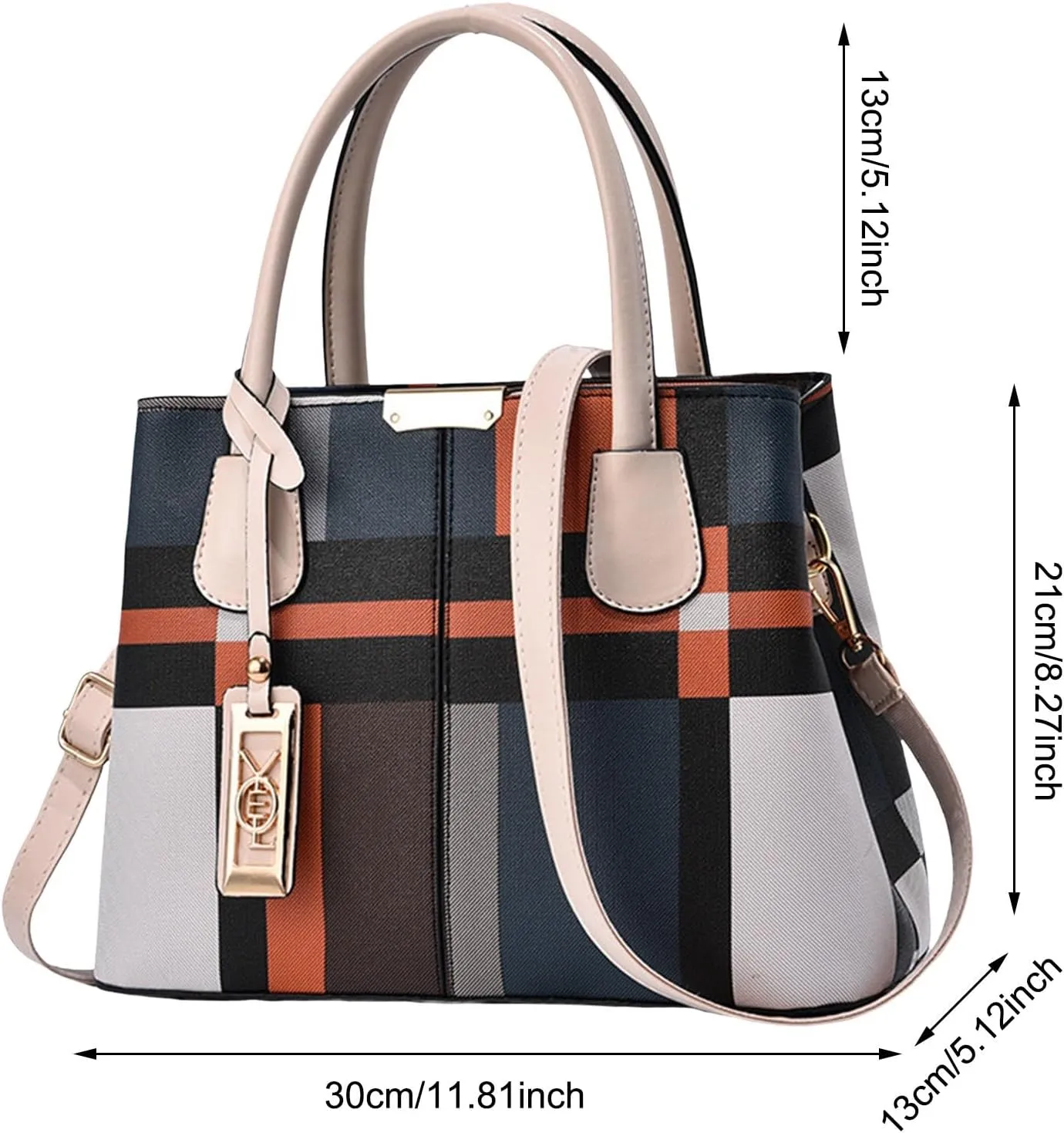 Multi Pocket Shoulder Bags for Woman Lightweight Quilted Leather Handbags for Women Clear Bag for Stadium Events(Black)