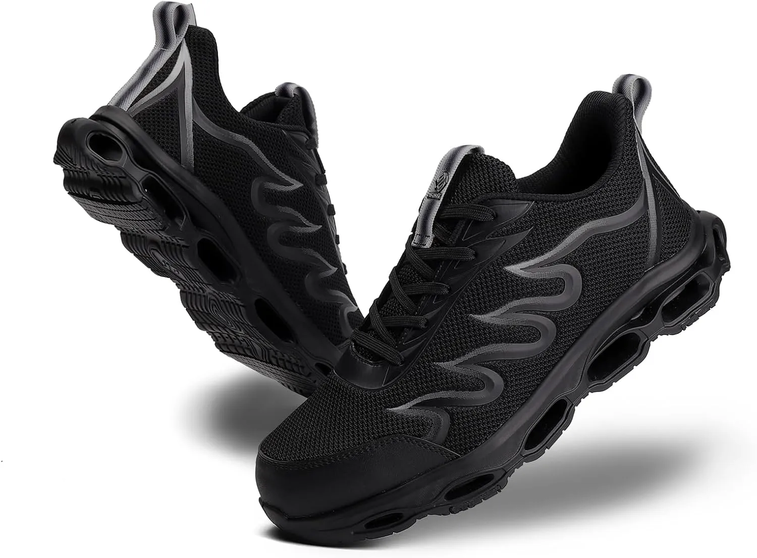 NIFOFISE Steel Toe Shoes for Men Women Indestructible Safety Shoes Lightweight Steel Toe Sneakers Non Slip Work Shoes Composite Toe Shoes Black 39
