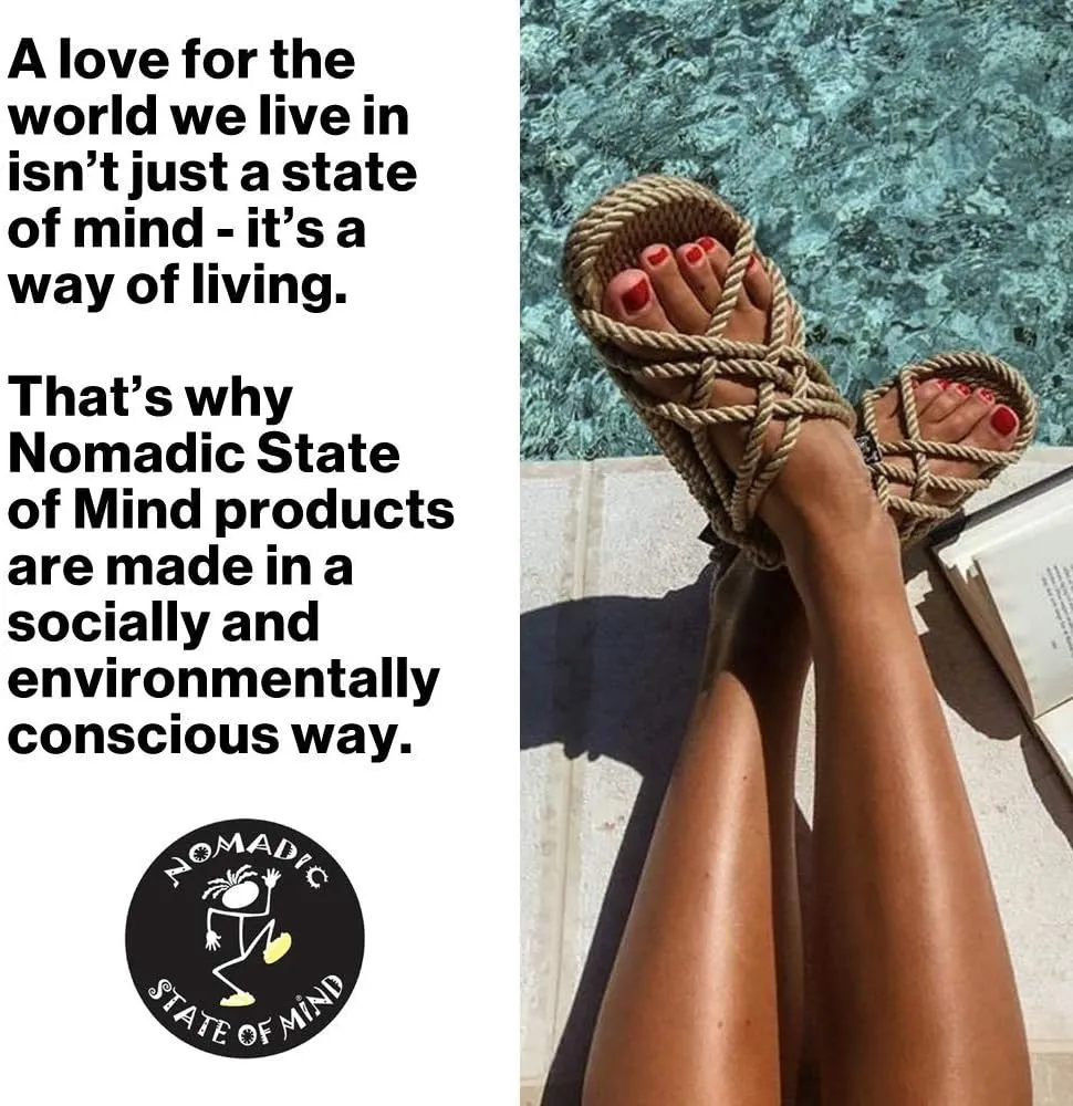 Nomadic State of Mind House Slippa - Handmade Rope Shoes  Machine Washable  Comfortable & Lightweight  Vegan Friendly  for Women & Men