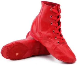 ONAIC Womens Ballroom Dance Shoes Jazz Boot Shoes Closed Toe Lace-Up Modern Salsa Shoes Platform Shoes