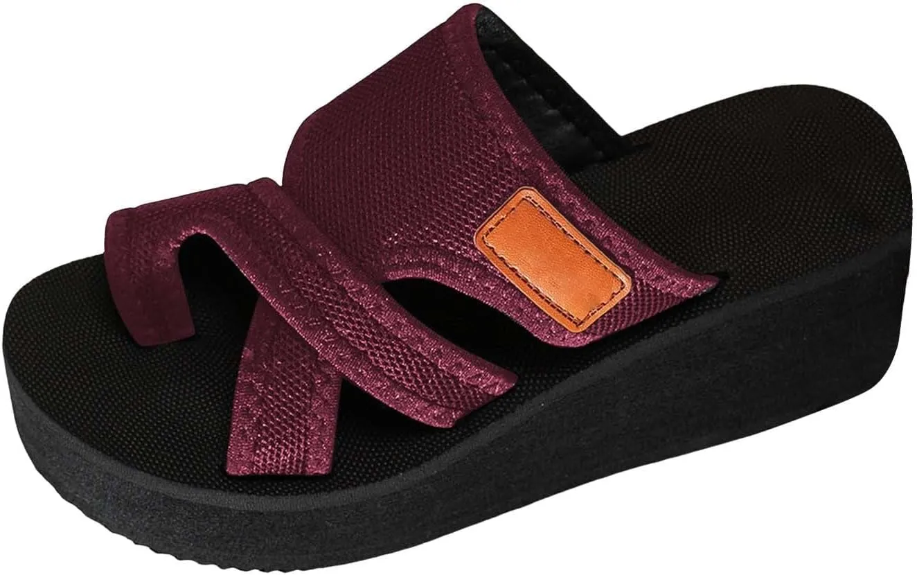 Orthopedic Sandals Flip Flops for Women Arch Support Pillow Soft Recovery Thong Sandals Spa Summer Beach