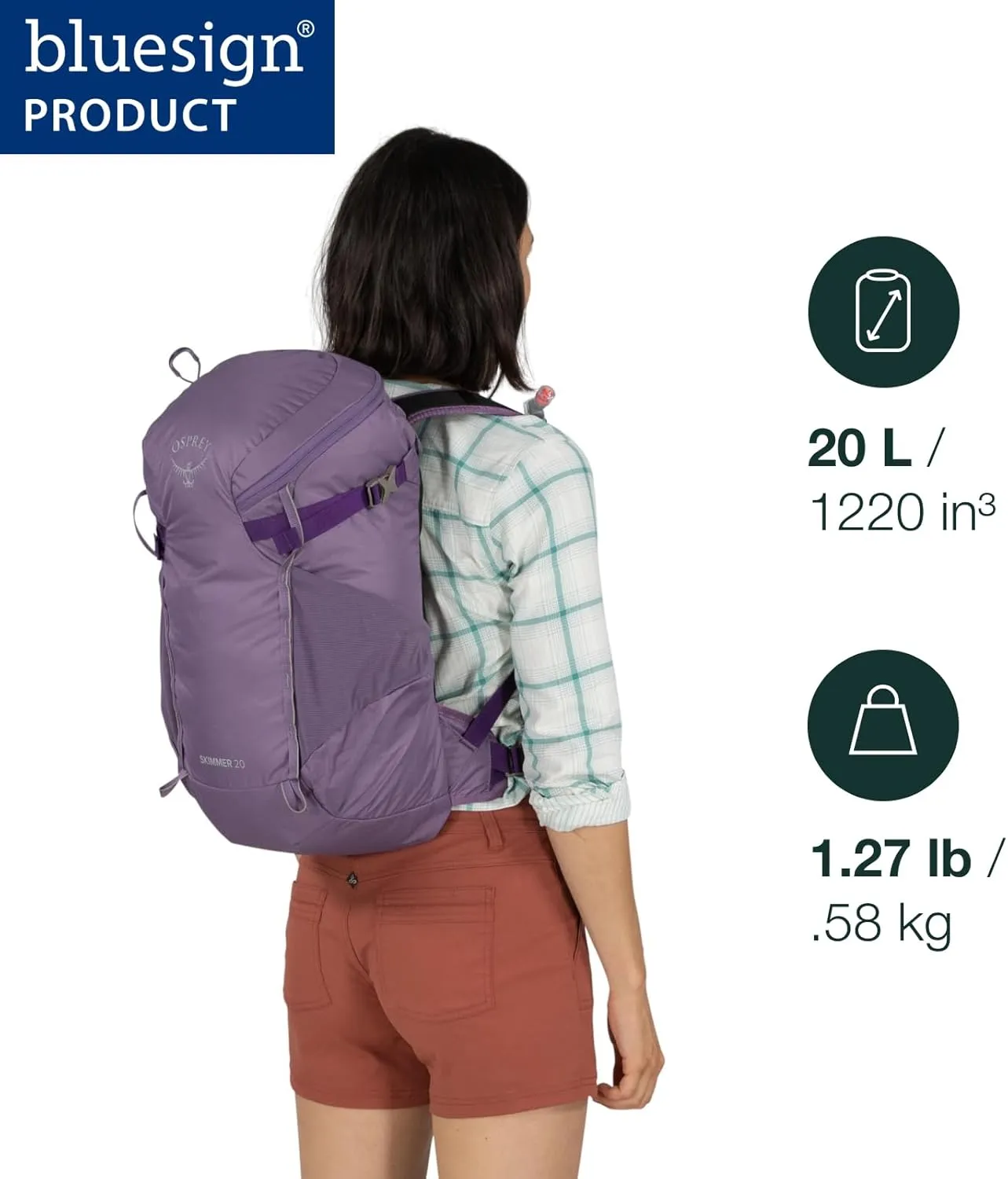 Osprey Skimmer 20L Women's Hiking Backpack with Hydraulics Reservoir, Coyote Brown