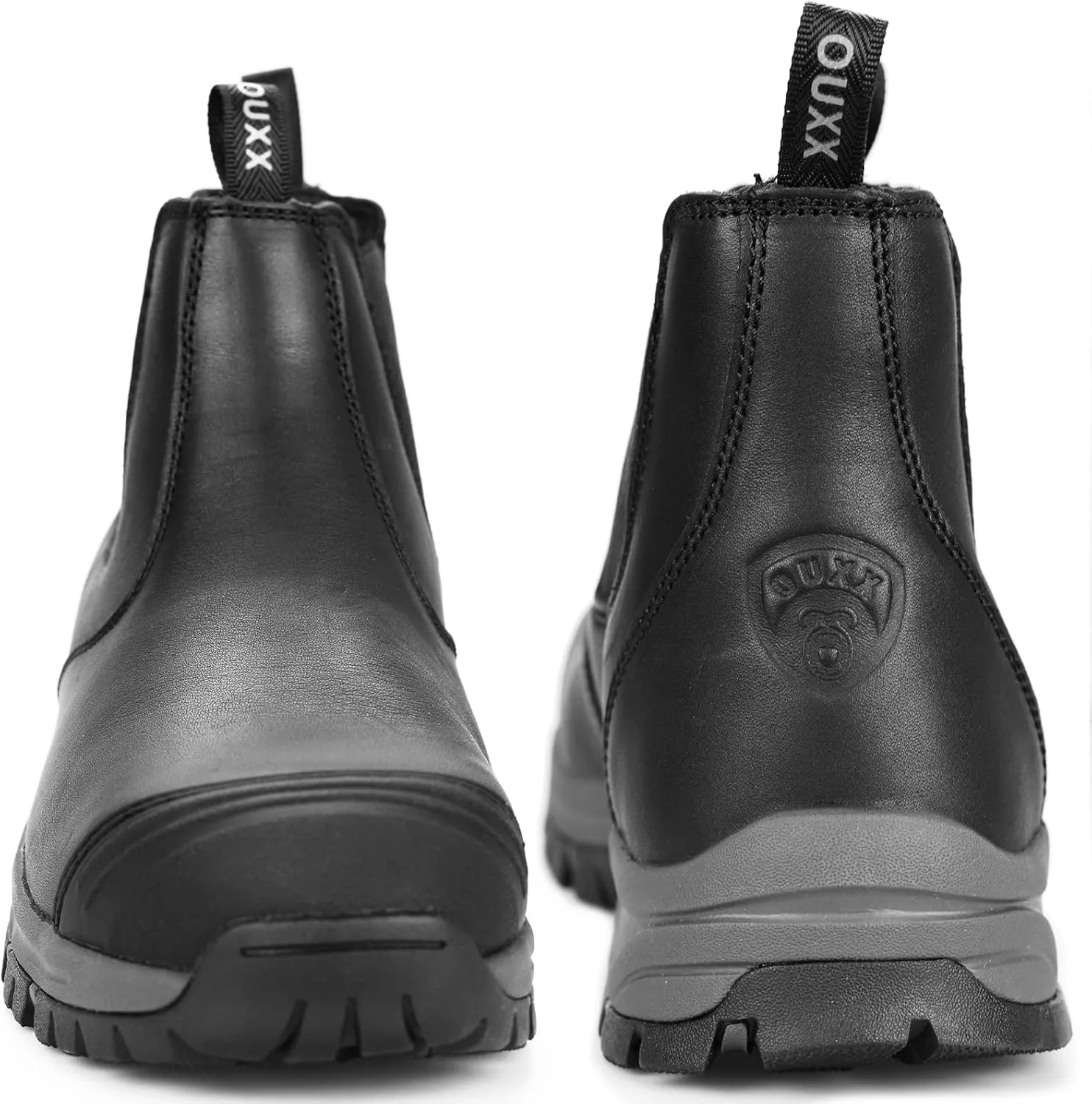 OUXX Work Boots for Men, Steel Toe Slip-on Safety Shoes, Slip-Resistant, Waterproof, Puncture-Proof(OX2622)