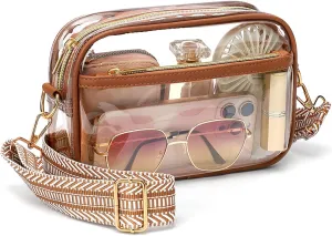 PACKISM Clear Bag for Stadium Events - Clear Purses for Women Stadium Crossbody Concert Bag for Game Day Sports, Festival