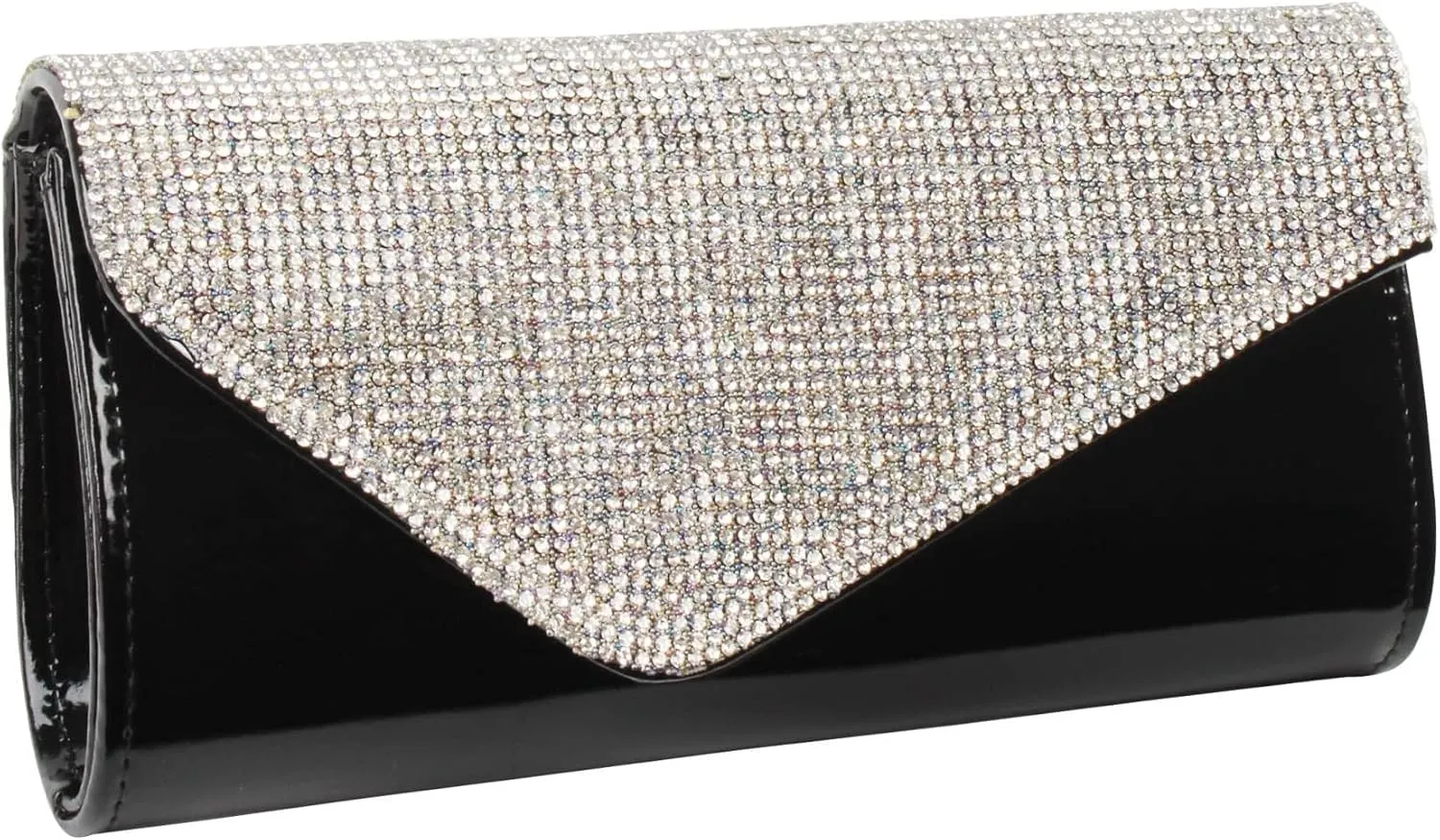 Party Prom Wedding Envelope Crossbody Handbags Dark Ladies Frosted Satin Evening Clutch Purse