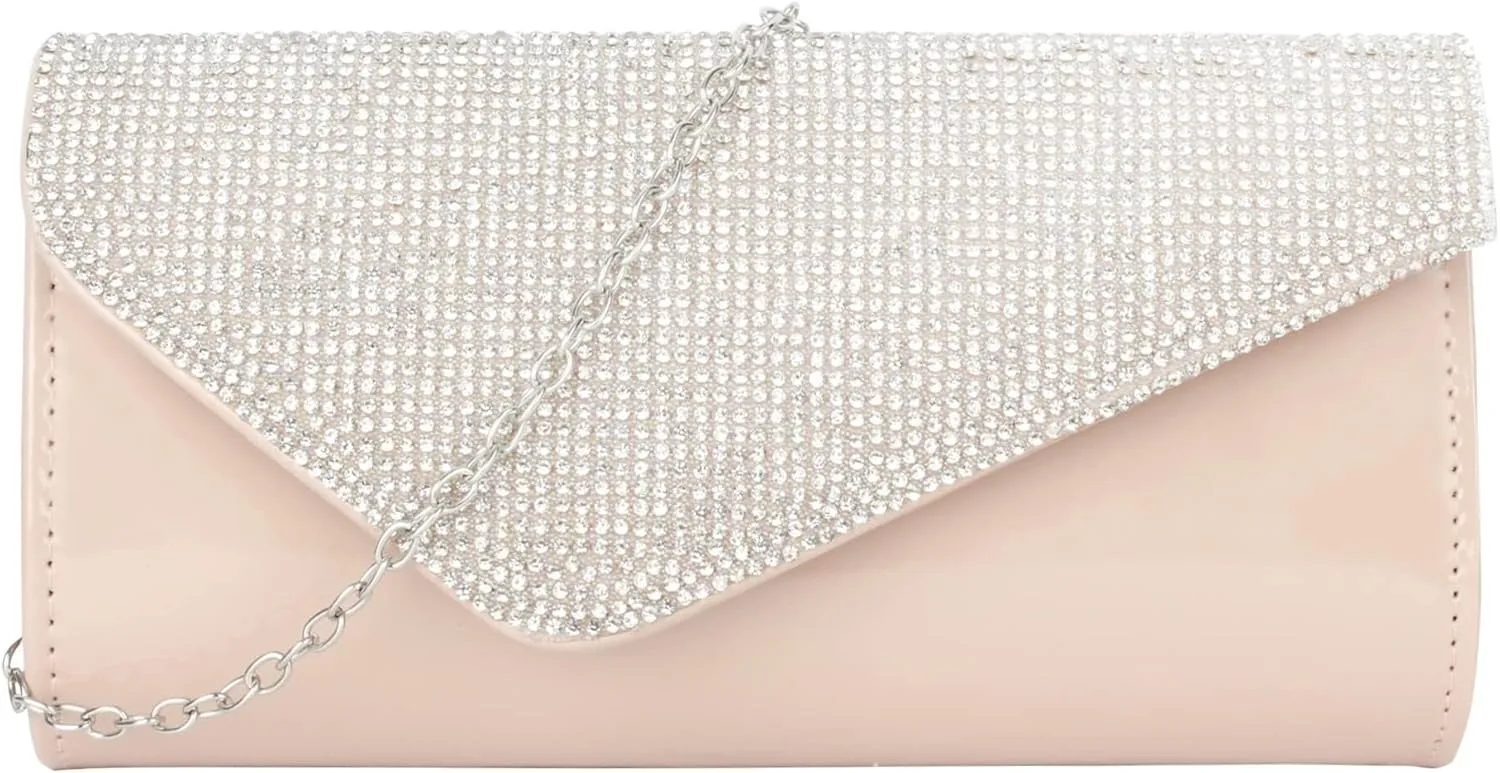 Party Prom Wedding Envelope Crossbody Handbags Dark Ladies Frosted Satin Evening Clutch Purse