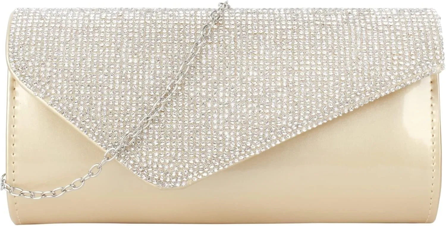 Party Prom Wedding Envelope Crossbody Handbags Dark Ladies Frosted Satin Evening Clutch Purse