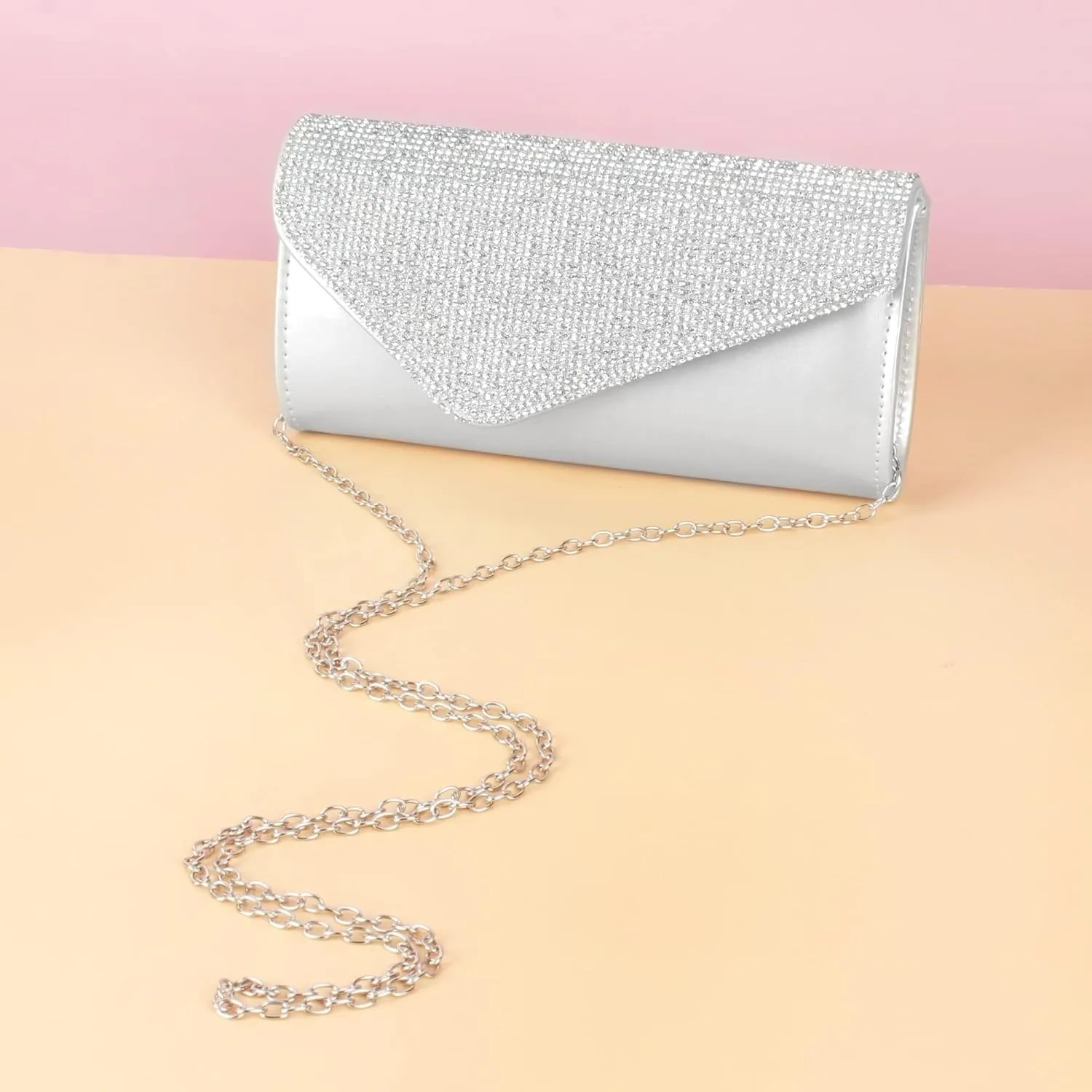 Party Prom Wedding Envelope Crossbody Handbags Dark Ladies Frosted Satin Evening Clutch Purse