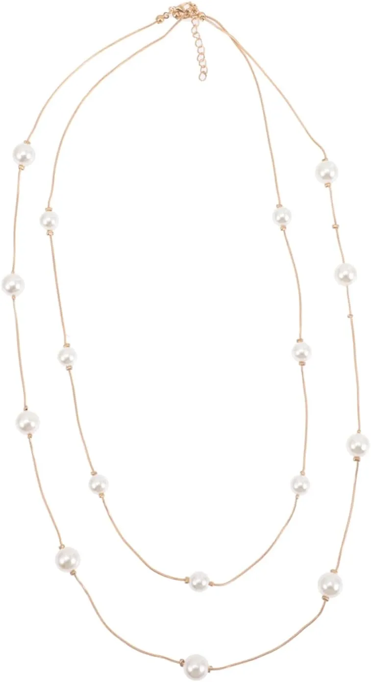 Pearl Necklace Women Necklaces Jewelry Layered Necklace Pearl Clavicle Necklace Pearls Necklace Pearl
