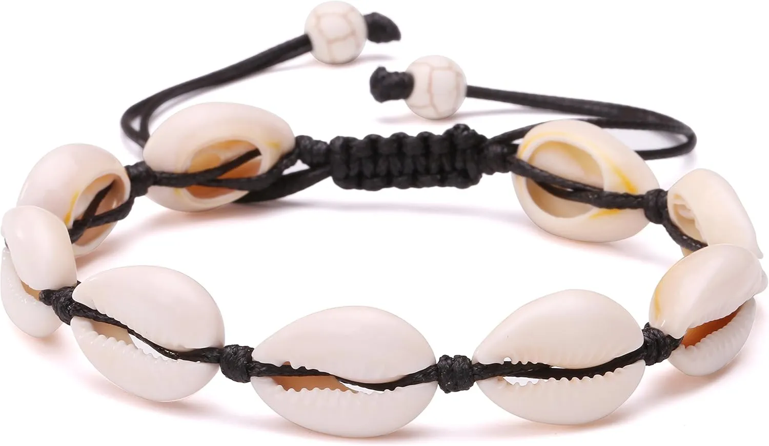 POTESSA Ankle Bracelets for Women Adjustable Boho Pearl Beads Natural Shell Anklet Handmade Beach Foot Jewelry