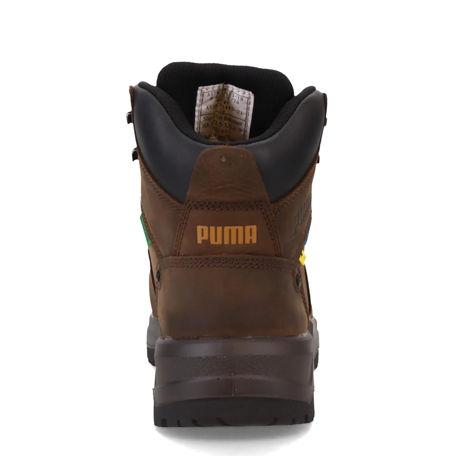 PUMA Men's Granite 6" Metatarsal Guard Composite Toe Industrial Boot, Brown, 10