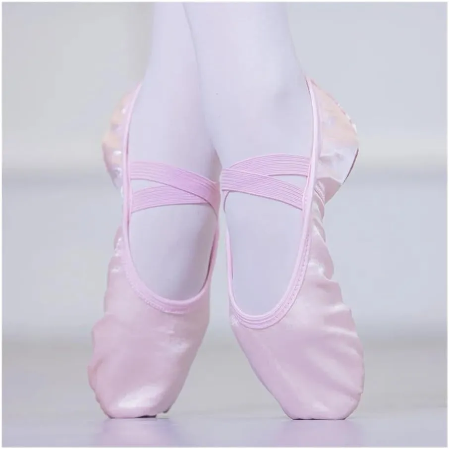 Pure Satin Pink Flesh Blue Color from Child 23 to Women 43 Girls Kids Pointe Shoes Dance Slippers Ballerina Practice Ballet Shoe(Red,37)
