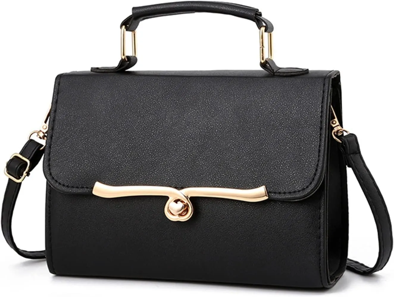 Purses for Women Crossbody Anti Theft Genuine Leather Crossbody Bags for Women Womens Vacation Shoulder Bag(Black)
