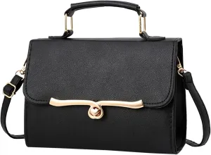 Purses for Women Crossbody Anti Theft Genuine Leather Crossbody Bags for Women Womens Vacation Shoulder Bag(Black)