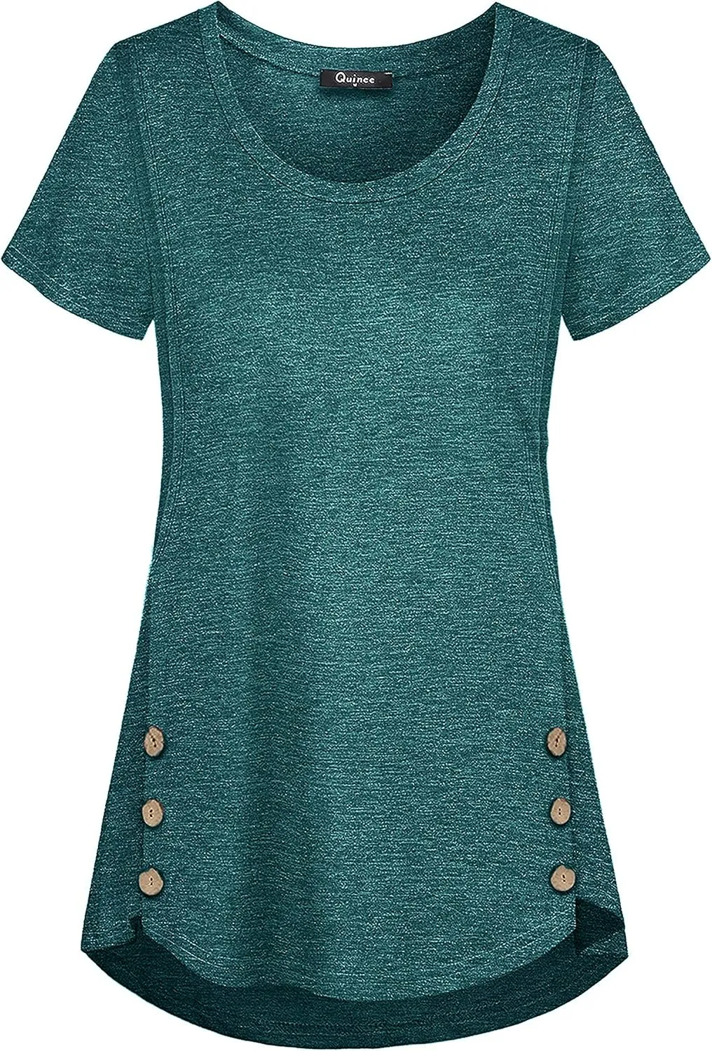 Quinee Women's Casual Button Side Nursing Tops Maternity Breastfeeding Tunic