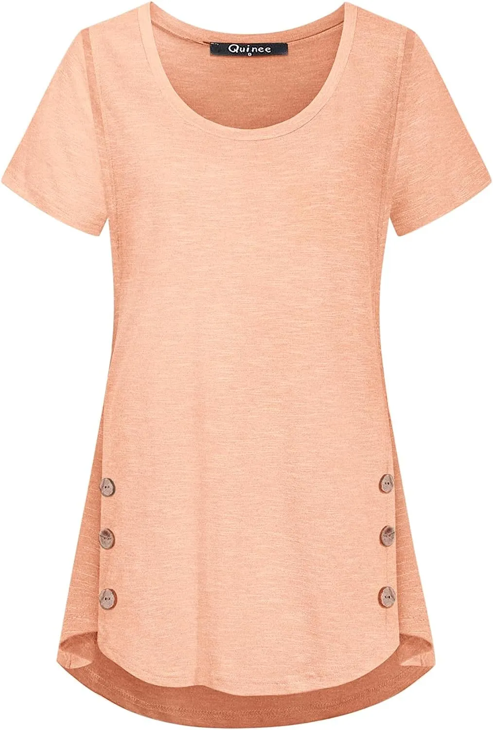 Quinee Women's Casual Button Side Nursing Tops Maternity Breastfeeding Tunic