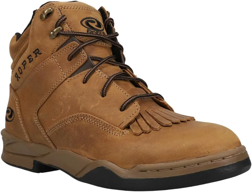 ROPER Mens Horseshoe Kiltie 5 Inch Steel Toe Work/Duty - Brown