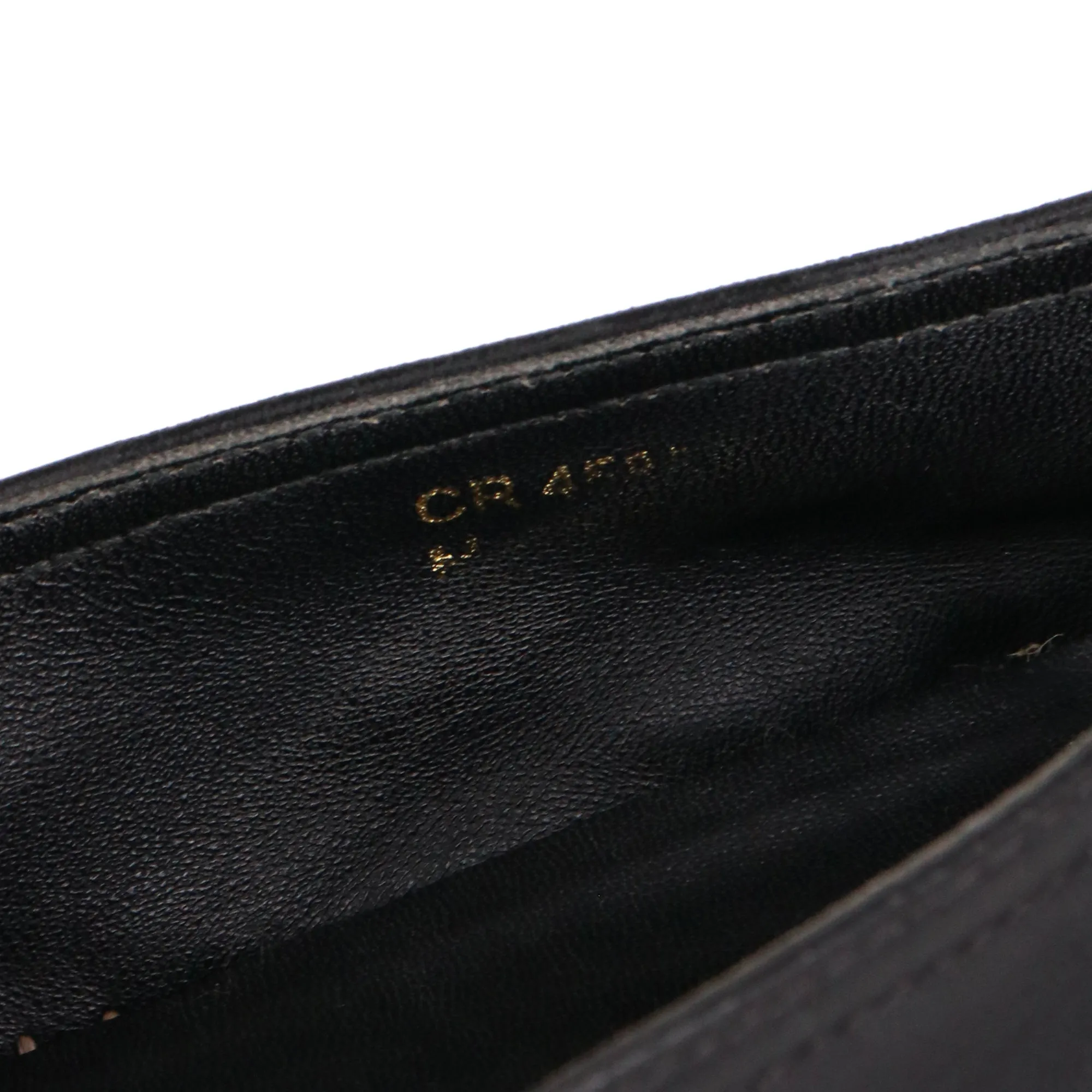 SAINT LAURENT - Espadrilles Saint Laurent en cuir embossé noir (T39)