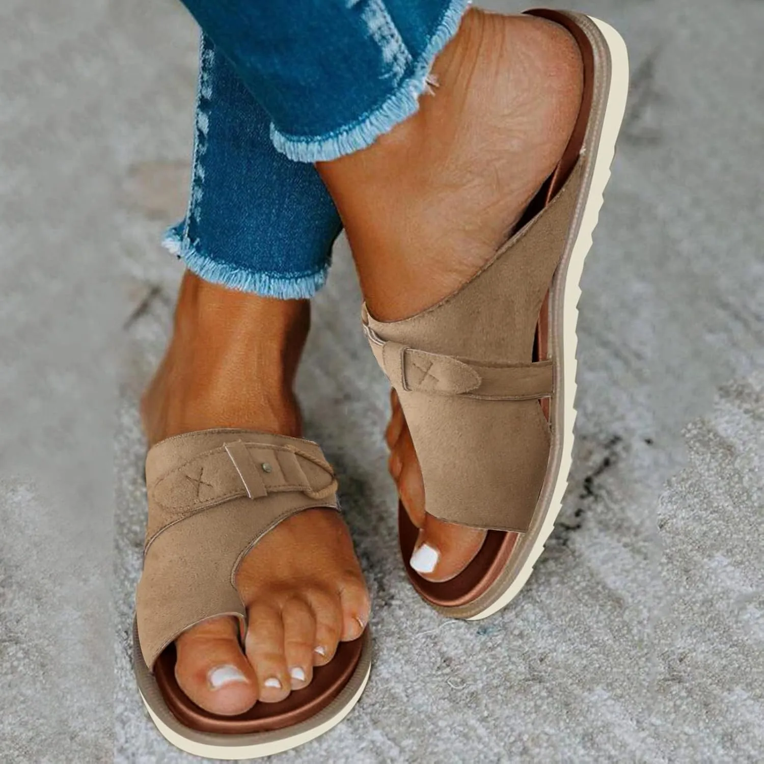 Sandals for Women Dressy Summer Comfortable Orthopedic Sandals Flip Flops Casual Walking Wedges Shoes Beach Thong Sandals