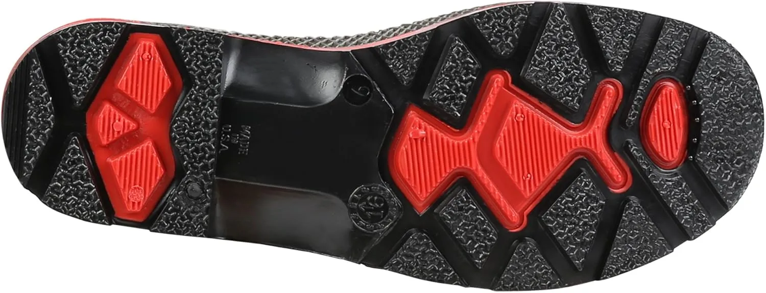 Servus Pro 15" PVC Chemical-Resistant Soft Toe Men's Work Boots, Gray, Red & Black (75102)