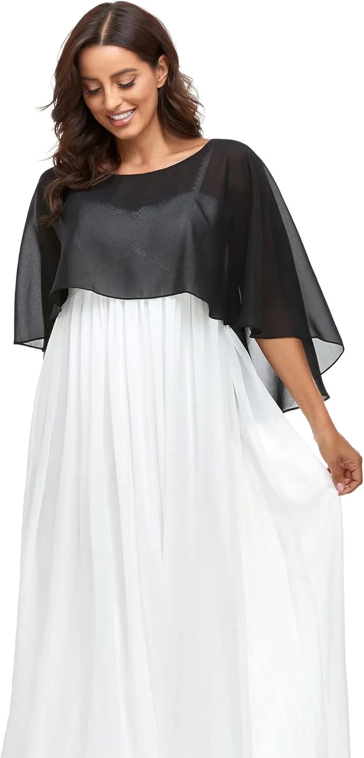 Sheer Shawls and Wraps for Evening Dresses Chiffon Capes for Women Soft Wedding Cover Up