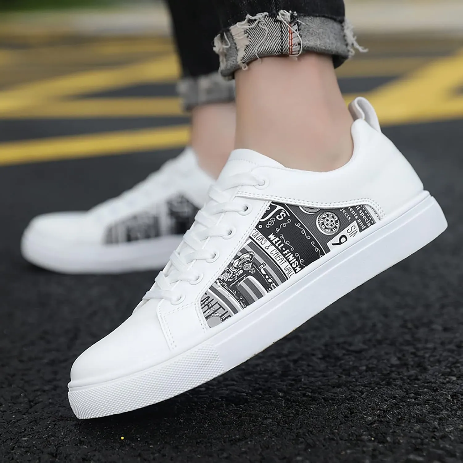 Shoes for Men Shoes for Men Black Slip on Lightweight Breathable Fashion Sneakers Casual Sneakers for Men