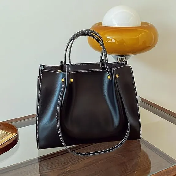 Shoulder Bag for Women with Multi-Pockets Underarm Bag PU Leather Zipper Closure Satchel Bag Solid
