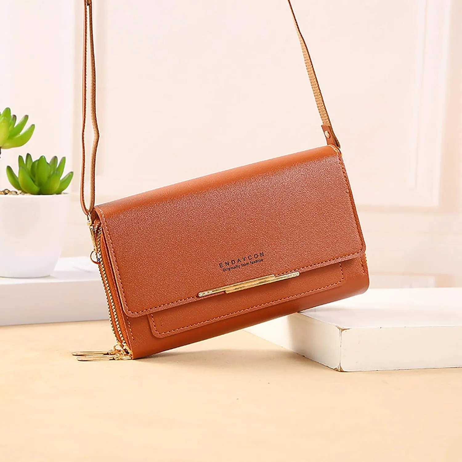 Shoulder Bags for Women Cute Hobo Tote Handbags Mini Clutch Purses with Zipper Closure Multi Compartment Purse(Brown)