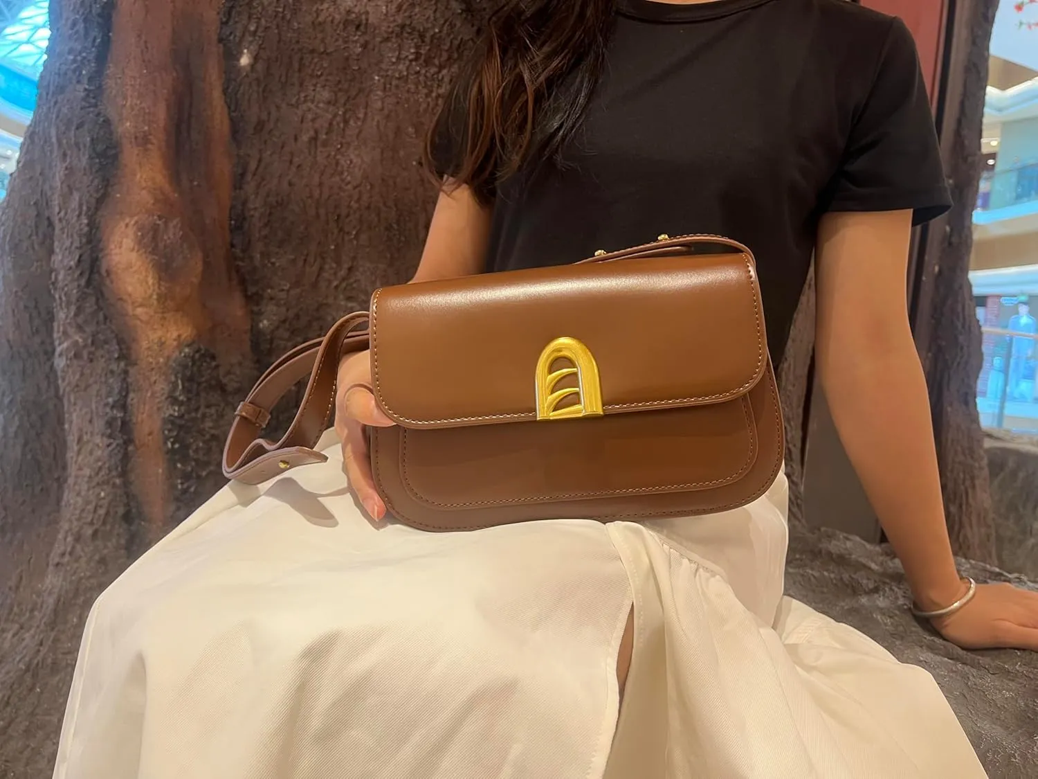 Shoulder Bags for Women Y2k Trendy Purse and Handbags Small Crossbody Bag Leather Hobo Handbag
