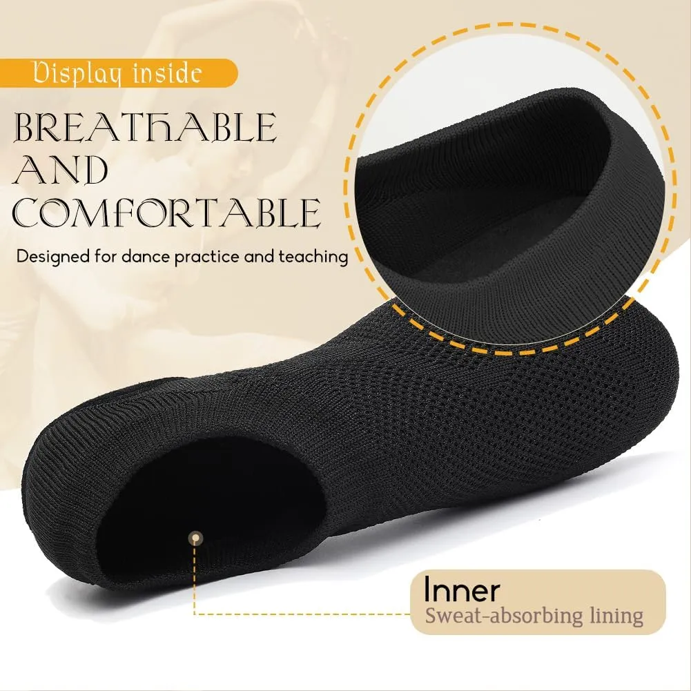 Slip-on Fabric Jazz Shoes for Women Trainning Beginner Standard Practice Dance Shoes Jazz Dance Slippers,Model SS-FGSS