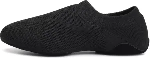 Slip-on Fabric Jazz Shoes for Women Trainning Beginner Standard Practice Dance Shoes Jazz Dance Slippers,Model SS-FGSS