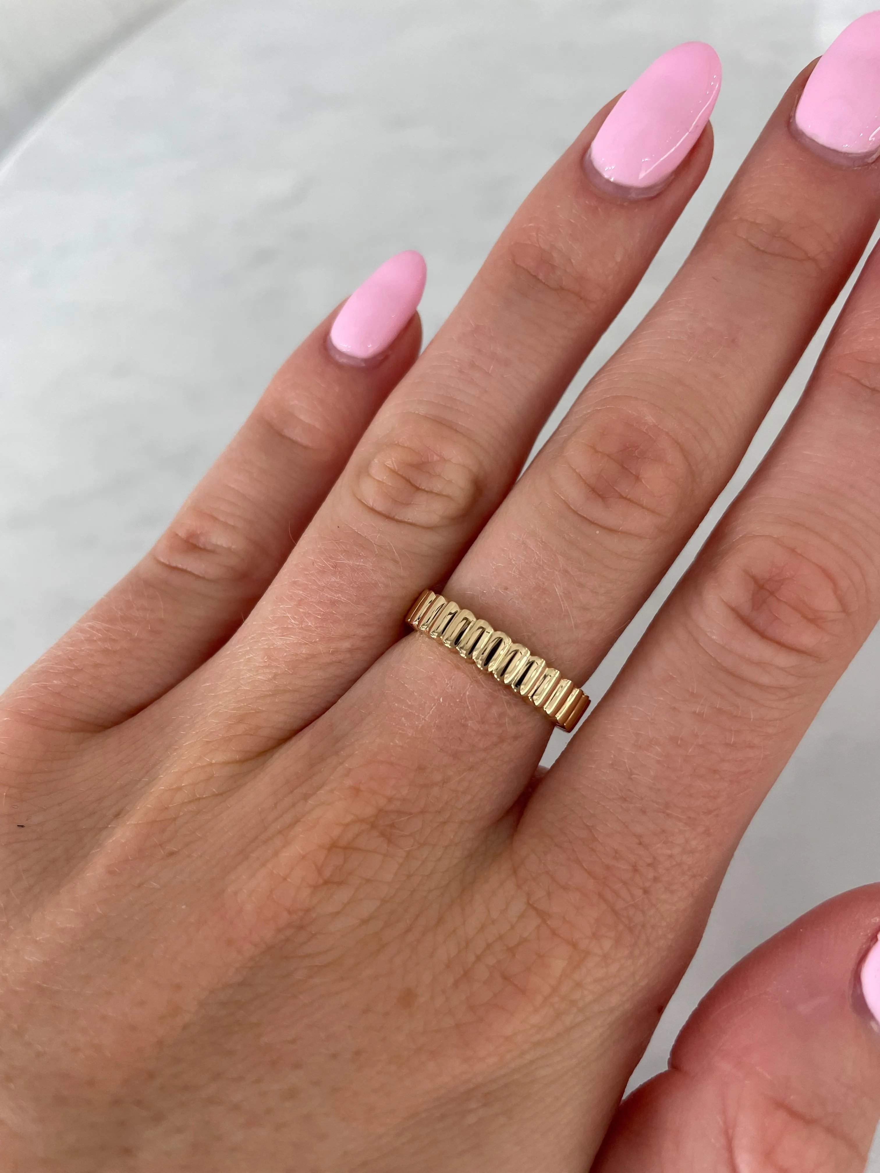 Stackable Fluted Ring