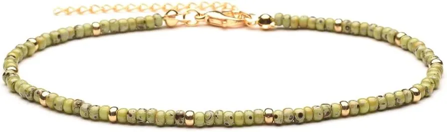 Starain Small Bead Anklets for Women Beach Foot Ankle Bracelet Cute Colorful Boho Beaded Anklets 8 inches