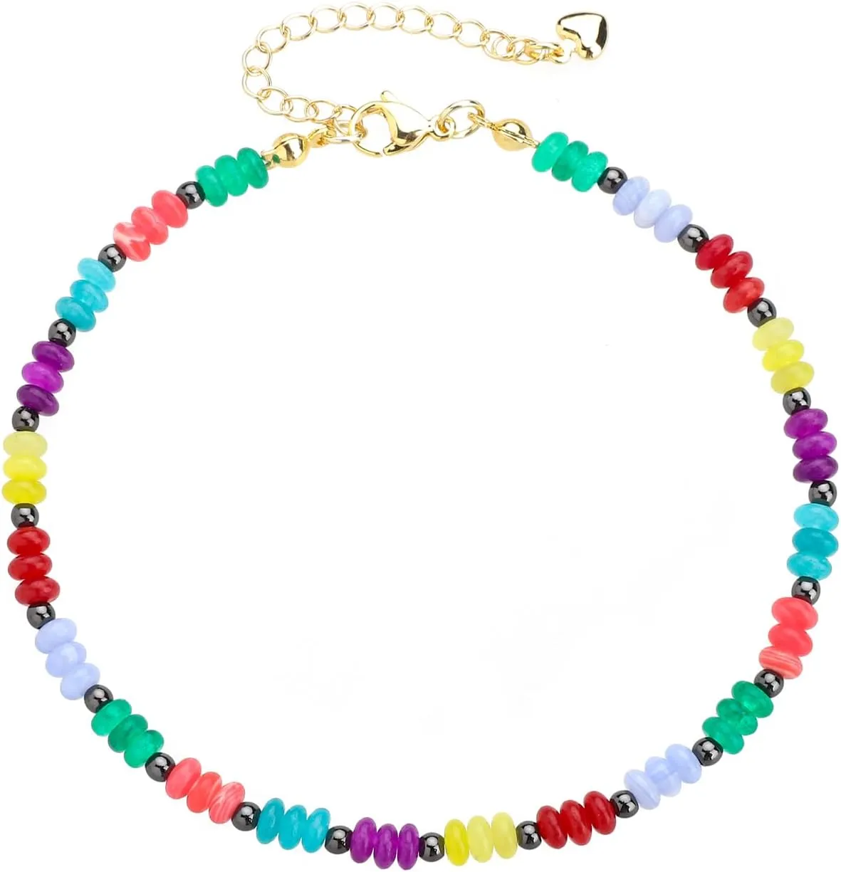Starain Stone Beaded Anklets for Women Handmade Beach Boho Bead Ankle Bracelet Colorful Beads Anklet Jewelry Gift for Her