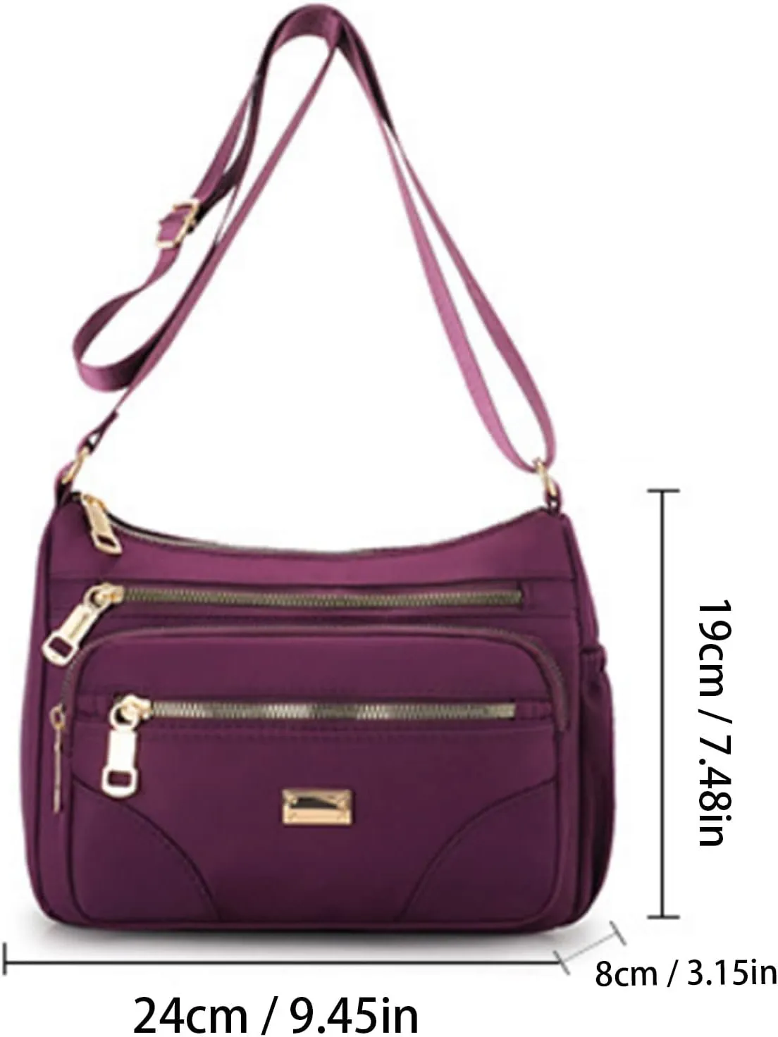 Summer Purses for Women 2025 Crossbody Fashion Cotton Canvas Handbags Tote Purses Nylon Quilted Shoulder Purse(Red)