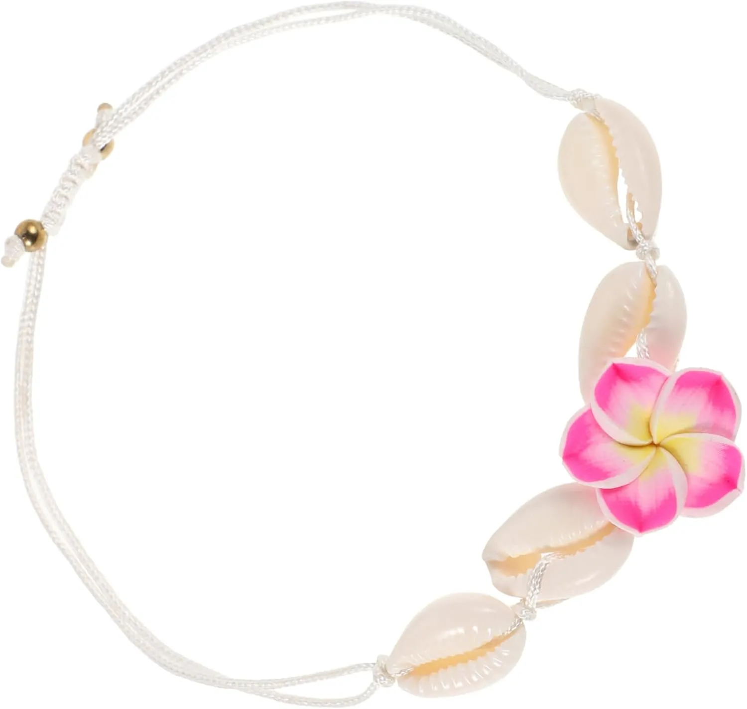 Surfer Bracelet Stackable Woven Conch Flower Shell Summer Beach Accessory