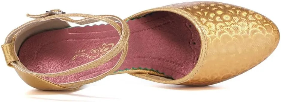 SWDZM Closed Toe Latin Dance Shoes for Women Ballroom Character Modern Tango Salsa Performance Dancing Shoes Low Heel