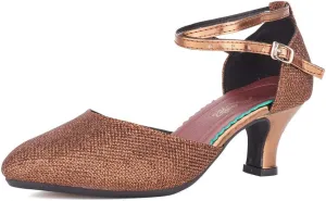 SWDZM Women Latin Dance Shoes Ballroom Salsa Low Heel Party Wedding Dance Shoes