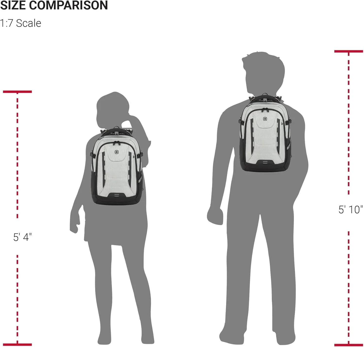 SwissGear Travel Tech Pro Laptop Backpack  Fits Laptops up to 16  ScanSmart TSA-Friendly Backpack with Multiple Organizer Pockets  Grey Heather