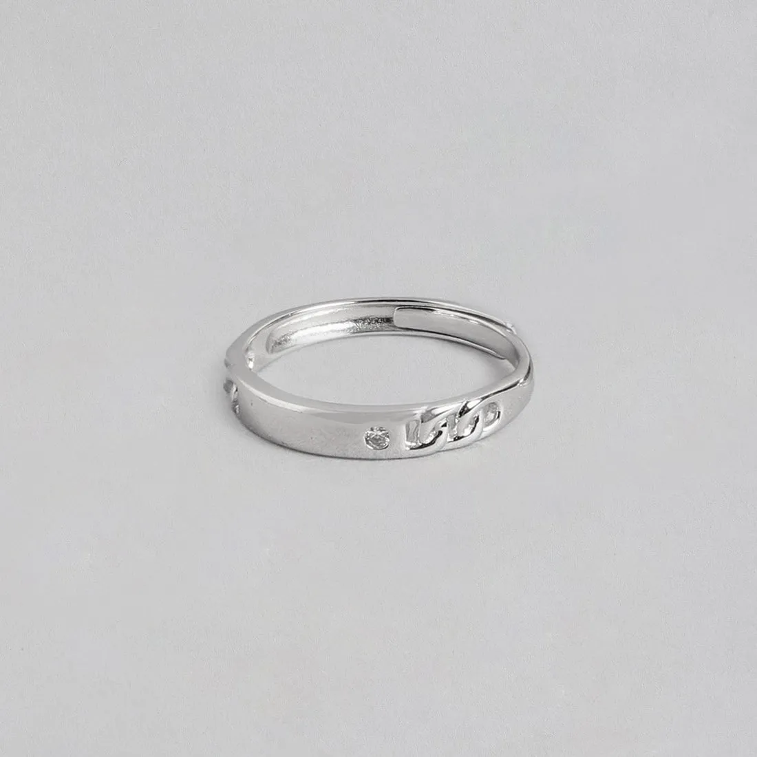 Timeless 925 Sterling Silver Womens Ring (Adjustable)