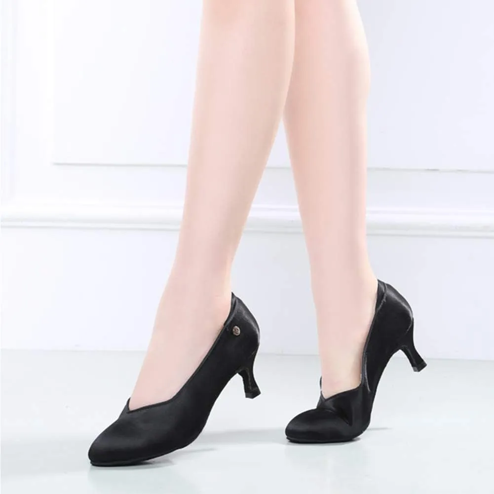 TINRYMX Tango Shoes Ballroom Dance Shoes Latin Dance Shoes Women Closed Toe Character Dance Shoes,KC1009