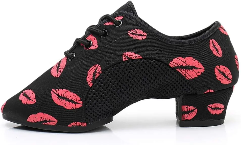 TINRYMX Women Ballroom Practice Shoes Standard Modern Teaching Professional Performance Latin Salsa Dance Shoes,Model-LHD2801